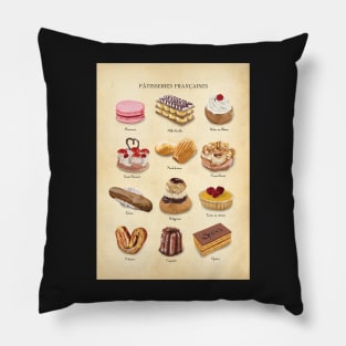 French Patisserie Print Pillow