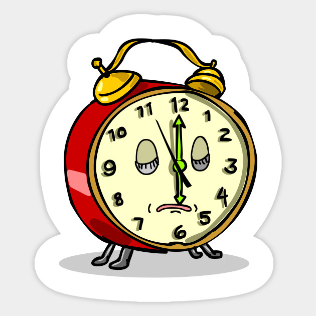 Vintage Alarm Clock Sleeping Cartoon Vintage Alarm Clock Sleeping Cartoon Sticker Teepublic