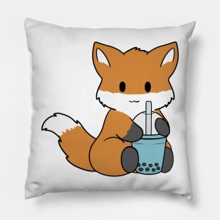 Bubble Tea Fox Pillow