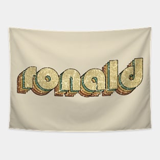 Ronald // Vintage Rainbow Typography Style // 70s Tapestry