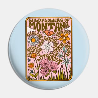 Montana Wildflowers Pin