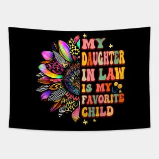 My Daughter In Law Is My Favorite Child Groovy Mother's Day Tapestry