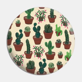 Gouache Cacti Pattern Pin