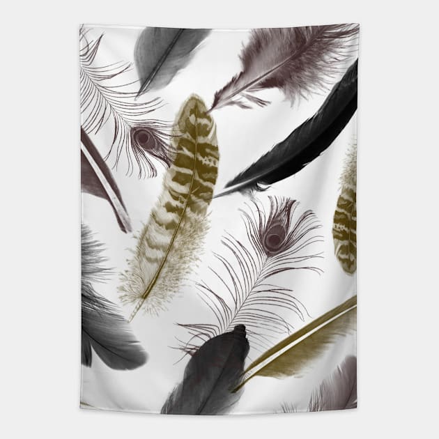 Feathers Tapestry by ilhnklv