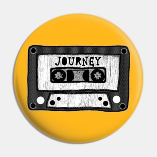 journey cassette black and white Pin