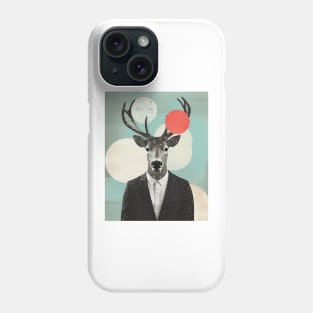 Surreal reindeer collage Phone Case