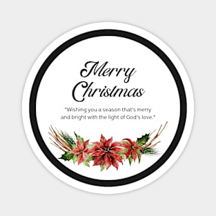 Merry Christmas Round Sticker 27 Magnet