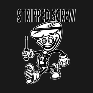 Screw Mascot Struting, Stripped Screw T-Shirt