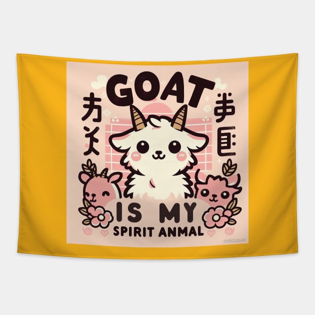 Goat is my spirit animal Tapestry by Sketchy