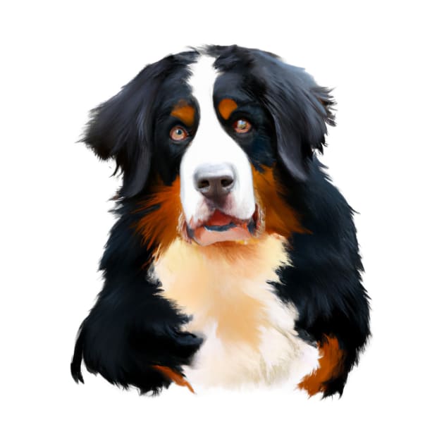 Cute Bernese Mountain Dog Drawing by Play Zoo
