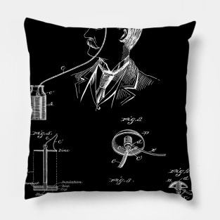 electrotherapeutic device Vintage Patent Hand Drawing Pillow