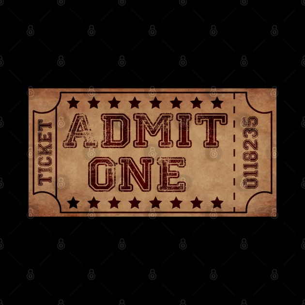 Vintage Cinema Ticket by Scar