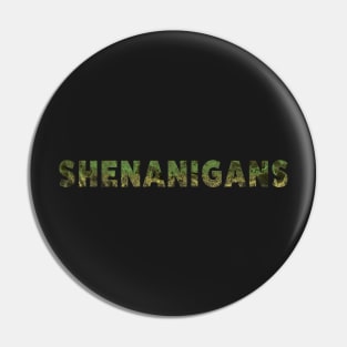 Marble Shenanigans Green Yellow Pin