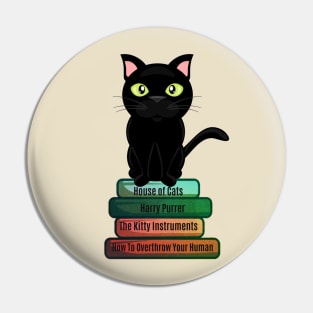 Kitty Domination and Books Pin