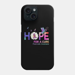 Hope For A Cure  Butterfly Flower Pancreatic cancer Phone Case