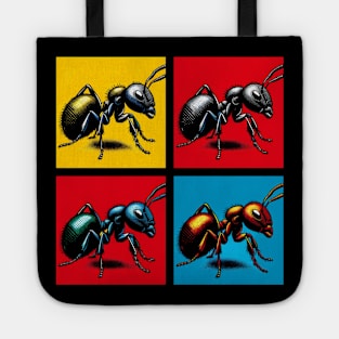 Pop Black Wood Ants Art - Cool Insect Tote