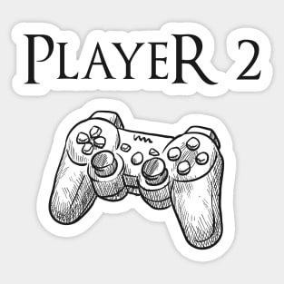 Player 2 Sticker for Sale by toodystark