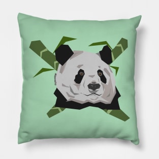 Geometric Panda Pillow
