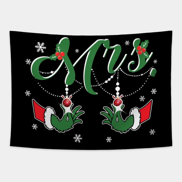 Chest Nuts Christmas ELF Xmas, Mrs. Santa Claus Tapestry by wizardwenderlust