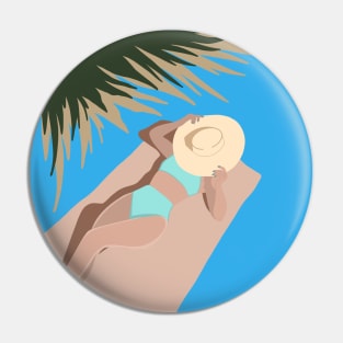 Woman at the beach 2 Pin