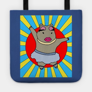 Dancing Ballerina Ballet Hippopotamus Tote