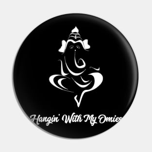 Funny Yoga Ganesh Elephant Hangin With My Omies Pin