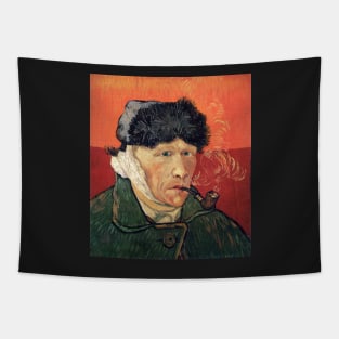 Self-Portrait with Bandaged Ear and Pipe Tapestry