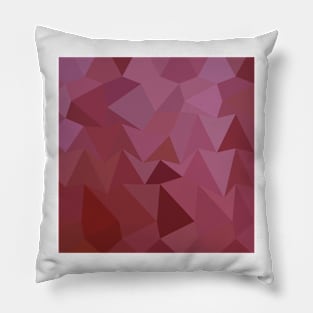 Antique Fuchsia Abstract Low Polygon Background Pillow