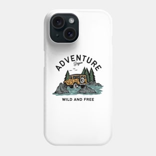 Light Blue Illustration Adventure T-Shirt Phone Case