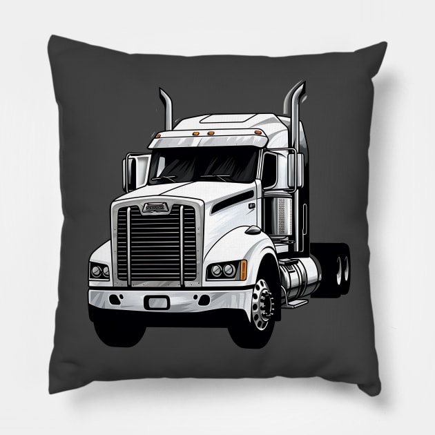 cute tractor design Pillow by Printashopus
