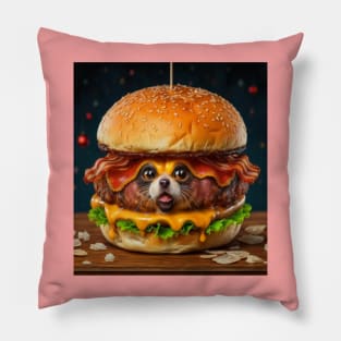 Pomeranian Cheeseburger Pillow