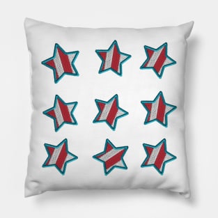 American Stars Embroidery Sticker Pillow