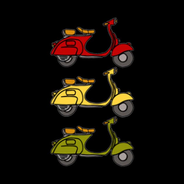 3 scooters by toyatayo