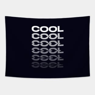 Cool Wave Warp Graphic White Tapestry