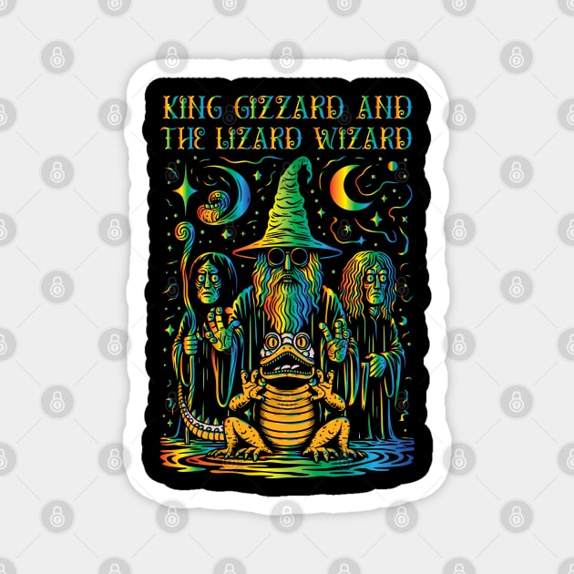 King Gizzard and The Lizard Wizard // Original Fan Art Magnet by Trendsdk