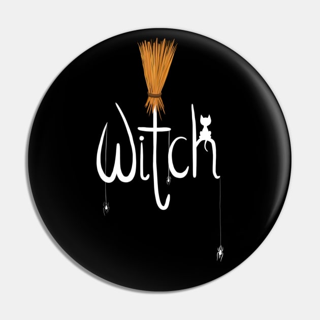 Witch White Pin by Ouroboros Design