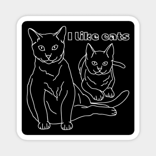 I like cats Magnet