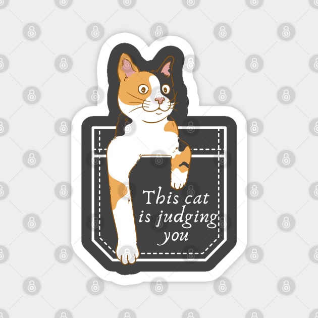 This cat is judging you Magnet by Yelda