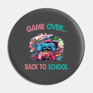 Back To School Game Over Pin