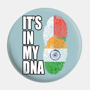 Malagasy And Indian Mix Heritage DNA Flag Pin