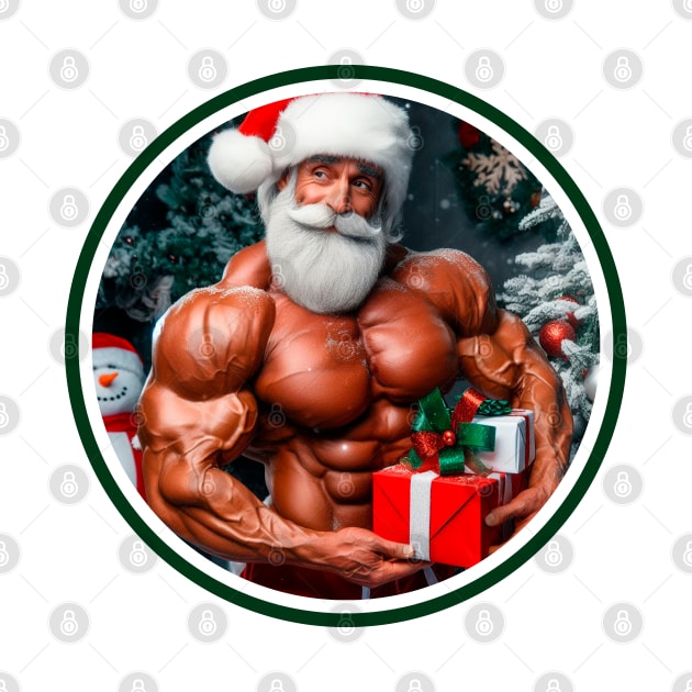 Receiving Santa's gift at the Gym by muscle