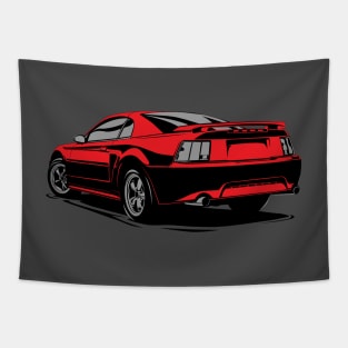 Ford Mustang foxbody pony GT illustration graphics Tapestry