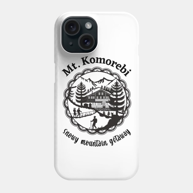 Mt. Komorbi - Snowy Mountain Getaway Phone Case by Slightly Unhinged