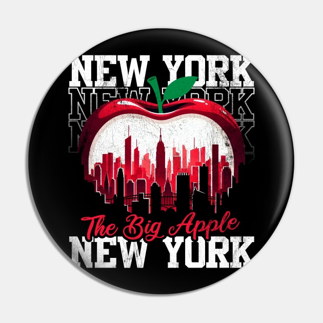 New York The Big Apple Pin by DetourShirts