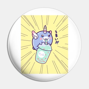 Kawaii Unicorn Boba Tea Pin