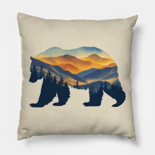 Bear Outdoor National Park Wildlife Pillow