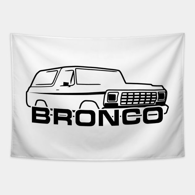 1978-1979 Ford Bronco With New Logo Black Tapestry by The OBS Apparel