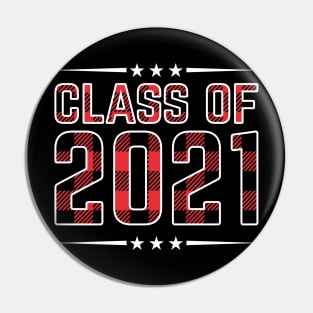 Class Of 2021 Senior Buffalo Plaid Graduation Gift Pin