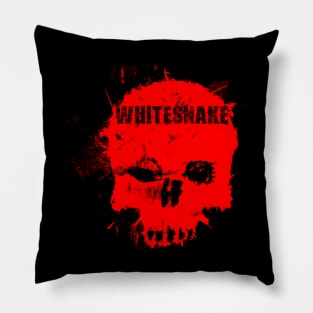 White Snake Skull Pillow