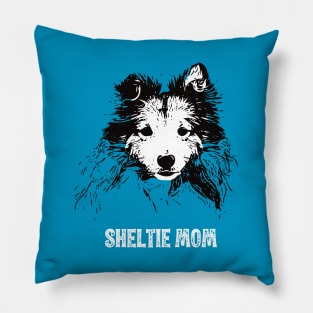 Sheltie Mom Shetland Sheepdog Design Pillow